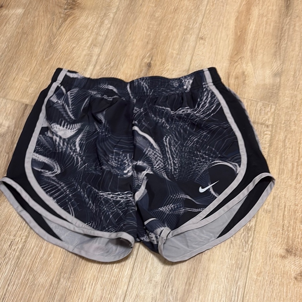 Nike Black and Gray Athletic Shorts Moisture-Wicking Design